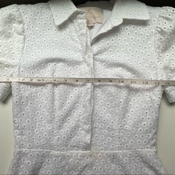 🌸 RARE NWT - Gal Meets Glam Judith Eyelet MIDI Dress in Size 00 - Picture 12 of 16